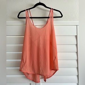 Lululemon tank top, sheer with open back